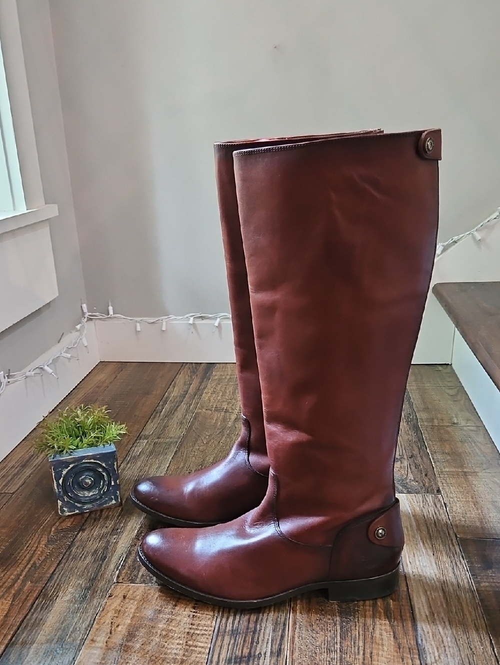 Like New! Frye Tall Leather Riding Boots in Brown